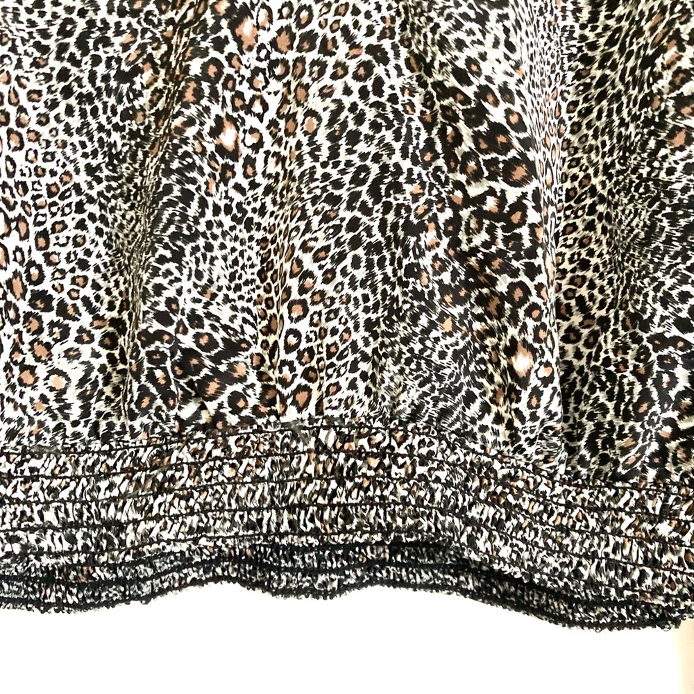 Vintage Leopard Print Half Button Down Shirt - image 3